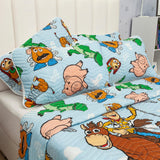 Cubrelecho Español Infantil Azul para Cama Doble 140 X 190 Cm Doble Faz de Toy Story - Ropa de Cama | Bylmo