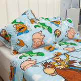 Cubrelecho Español Infantil Azul para Cama Semidoble 120 X 190 Cm Doble Faz de Toy Story - Ropa de Cama | Bylmo