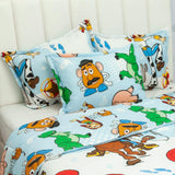 Cubrelecho Acolchado Infantil Blanco y Azul Claro para Cama Sencillo 100 X 190 Cm de Toy Story - Otros textiles | Bylmo