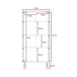 Vitrina Rostoc Wengue 45 cm con Puertas de Vidrio - Bares | Bylmo