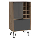 Bar Vegas Miel y Plomo 59 cm con Puerta de Vidrio - Bares | Bylmo
