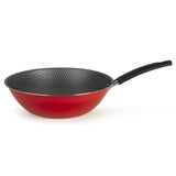 Wok Basic Aluminio 28 cm Antiadherente Rojo - Ollas y Sartenes | Bylmo