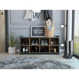 Zapatero Carbón y Gales 100.6x33.4cm Horizontal de Dos Niveles para Dieciséis Pares - Closets | Bylmo