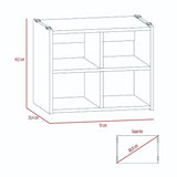 Zapatero Connect Duna 41.2x51cm Horizontal de Dos Niveles para Cuatro pares de Zapatos - Closets | Bylmo