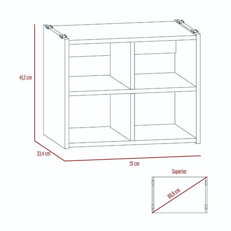 Zapatero Connect Duna 41.2x51cm Horizontal de Dos Niveles para Cuatro pares de Zapatos - Closets | Bylmo