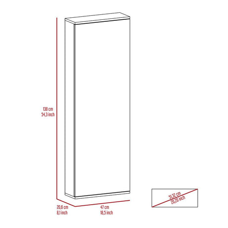 Zapatero Leto Blanco 47x138cm Vertical de Cinco Niveles para Diez pares de Zapatos - Closets | Bylmo
