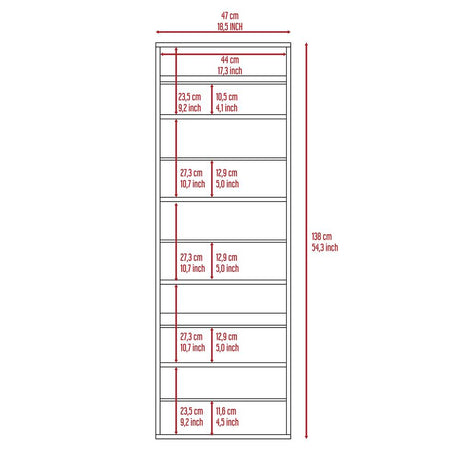 Zapatero Leto Blanco 47x138cm Vertical de Cinco Niveles para Diez pares de Zapatos - Closets | Bylmo