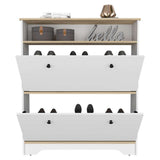 Zapatero Z 100 Blanco 100x100cm Horizontal de Dos Niveles para Seis pares de Zapatos - Zapateros | Bylmo