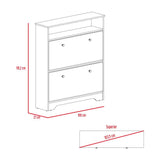 Zapatero Z 100 Blanco 100x100cm Horizontal de Dos Niveles para Seis pares de Zapatos - Zapateros | Bylmo