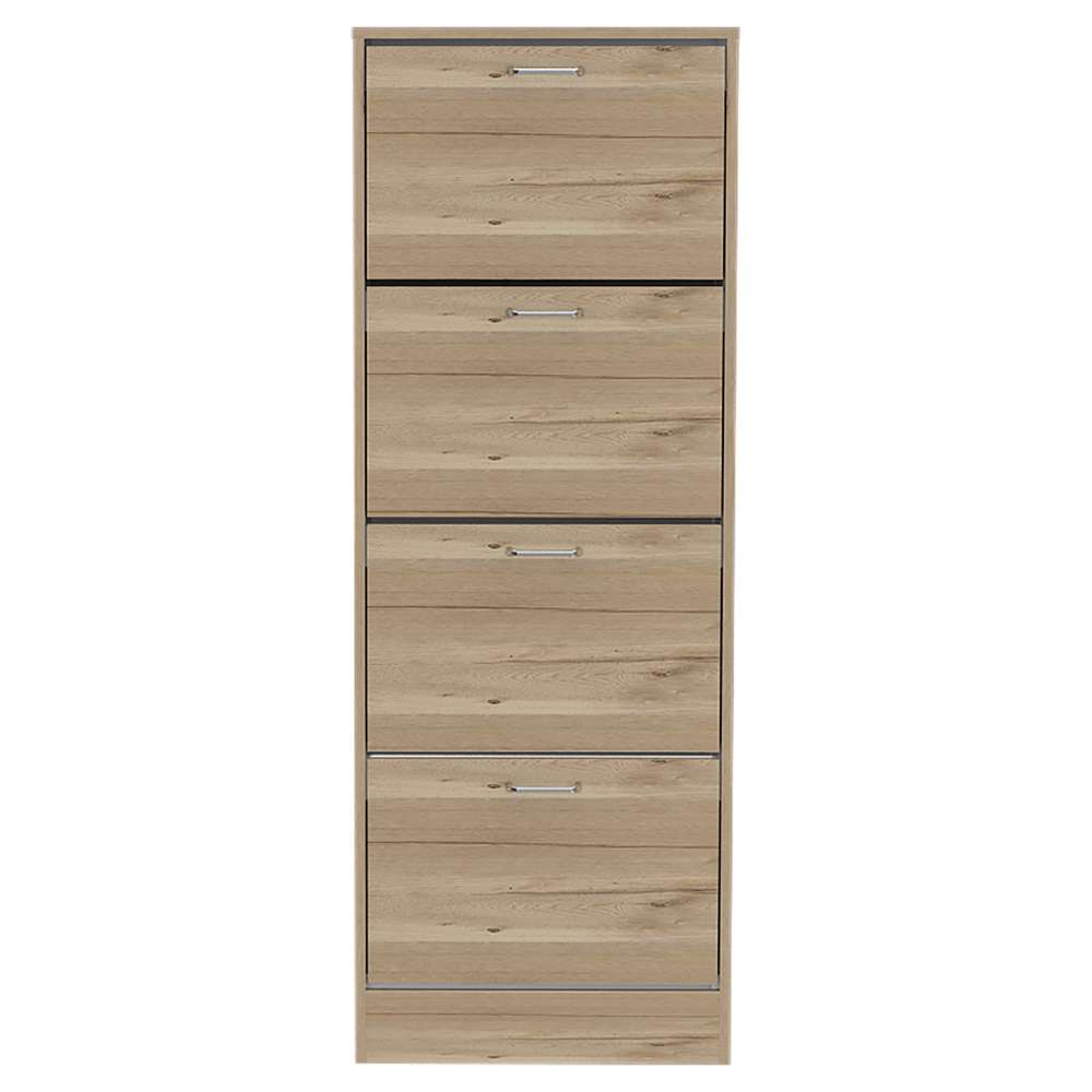 Zapatero Z 51 Duna y Blanco 52x140.6cm Vertical de Cuatro Niveles para Ocho pares de Zapatos - Closets | Bylmo