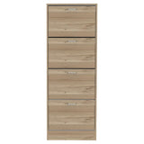 Zapatero Z 51 Duna y Blanco 52x140.6cm Vertical de Cuatro Niveles para Ocho pares de Zapatos - Closets | Bylmo
