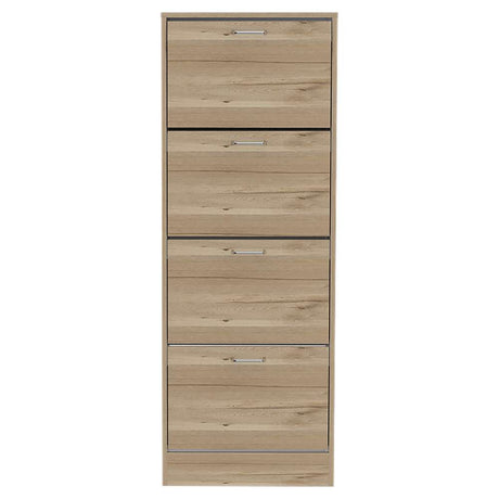 Zapatero Z 51 Duna y Blanco 52x140.6cm Vertical de Cuatro Niveles para Ocho pares de Zapatos - Closets | Bylmo