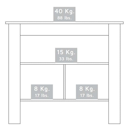 Alacena Cala Blanco 100 cm con Entrepaños - Barras y Muebles Auxiliares | Bylmo