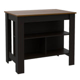 Mueble Auxiliar de Cocina Cala Wengue y Caramelo 103 cm con Entrepaños - Muebles Organizadores | Bylmo