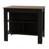 Mueble Auxiliar de Cocina Cala Wengue y Caramelo 103 cm con Entrepaños - Muebles Organizadores | Bylmo