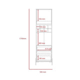Bar Dallas Blanco y Gris 50 cm con Una Puerta y Dos Cajones - Bares | Bylmo