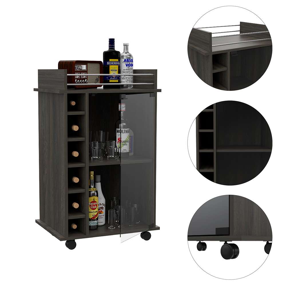Bar Dukat Expreso 55x55cm sin Cajones y con Seis Portabotellas - Bares | Bylmo
