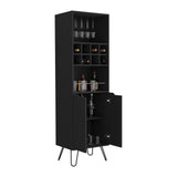 Bar Manhattan Wengue 50x50cm con Un Cajón y con Ocho Portabotellas - Bares | Bylmo