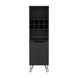 Bar Manhattan Wengue 50x50cm con Un Cajón y con Ocho Portabotellas - Bares | Bylmo