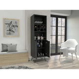 Bar Manhattan Wengue 50x50cm con Un Cajón y con Ocho Portabotellas - Bares | Bylmo
