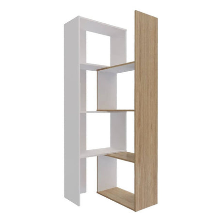 Biblioteca Rovere y Niebla 63x180.6cm Rectangular con Siete Compartimientos - Bibliotecas | Bylmo
