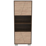 Biblioteca Fraktal Habano 59.5x153.5cm Rectangular con Cinco Compartimientos - Bibliotecas | Bylmo
