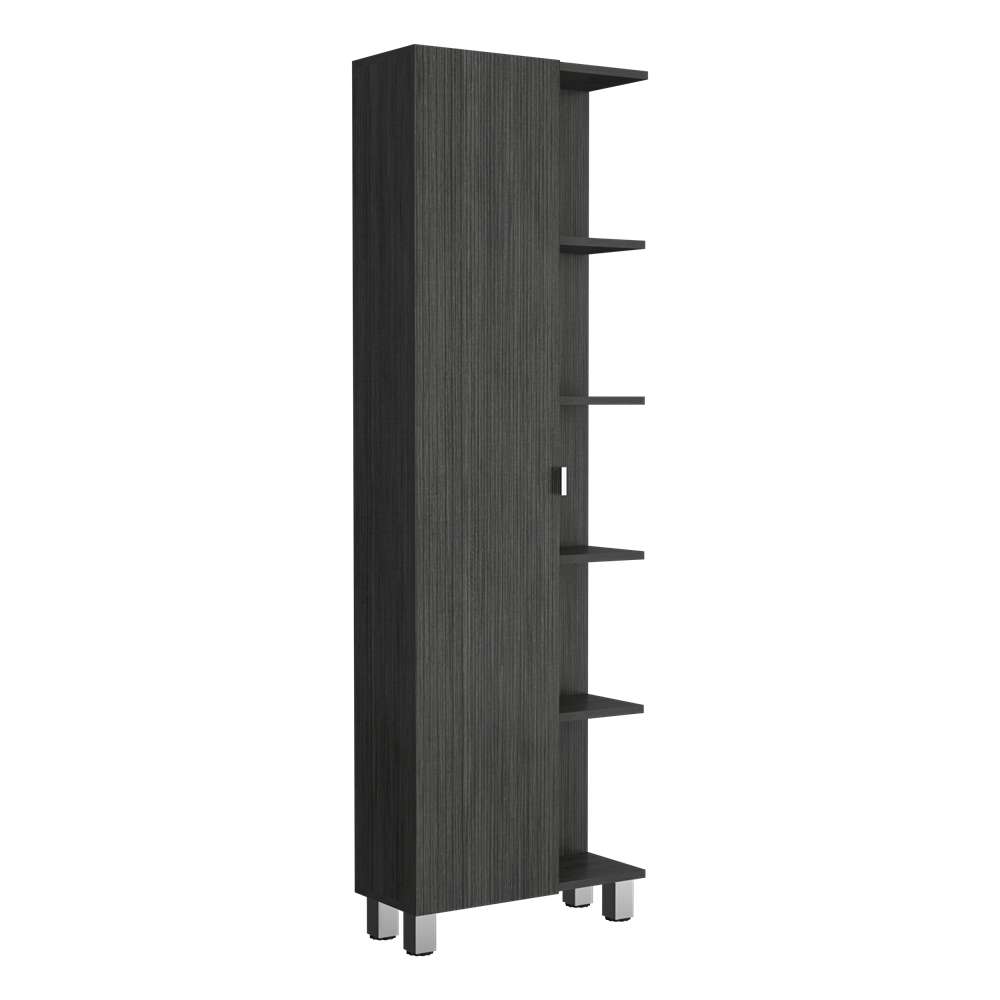 Mueble Esquinero Urano Roble Gris 50x50cm sin Cajones y con Nueve Compartimientos - Bifes y Arrimos | Bylmo