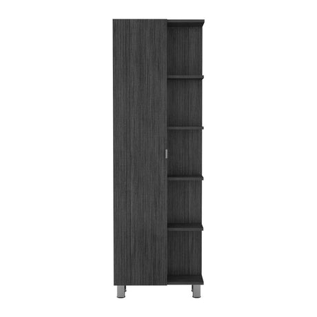Mueble Esquinero Urano Roble Gris 50x50cm sin Cajones y con Nueve Compartimientos - Bifes y Arrimos | Bylmo