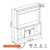 Centro de Entretenimiento Blanco 143 cm con Dos Puertas - Muebles para TV | Bylmo