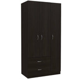 Closet Austral Z Wengue 90x180cm con 2 Cajones con 3 Entrepaños - Closets | Bylmo