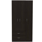Closet Austral Z Wengue 90x180cm con 2 Cajones con 3 Entrepaños - Closets | Bylmo