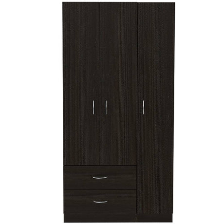 Closet Austral Z Wengue 90x180cm con 2 Cajones con 3 Entrepaños - Closets | Bylmo