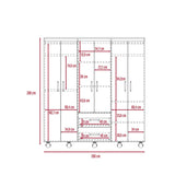 Closet Bariloche Duna 200 cm con Seis Puertas, Dos Cajones y Rodachinas - Closets | Bylmo