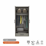 Closet Dinamarca Ceniza 80x180cm con 1 Cajones con 1 Entrepaños - Closets | Bylmo