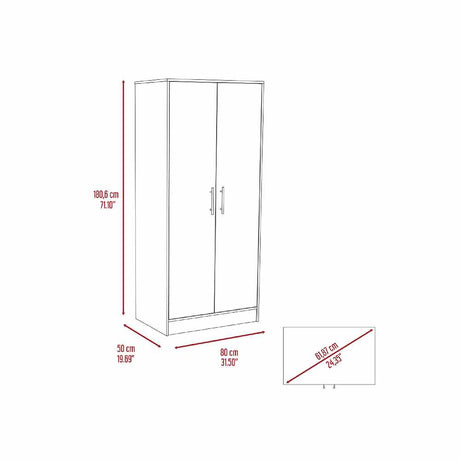 Closet Dinamarca Ceniza 80x180cm con 1 Cajones con 1 Entrepaños - Closets | Bylmo