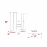 Closet Luna Wengue 162x171cm con 1 Cajones con 4 Entrepaños - Closets | Bylmo
