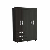 Closet Isisi Wengue 119x173cm con 3 Cajones con 2 Entrepaños - Closets | Bylmo