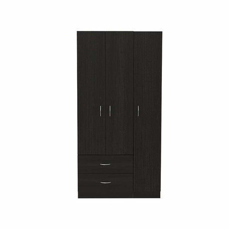 Closet Mistico Wengue 90 cm con Tres Puertas y Dos Cajones - Closets | Bylmo