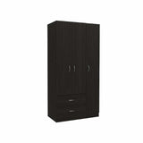 Closet Mistico Wengue 90 cm con Tres Puertas y Dos Cajones - Closets | Bylmo