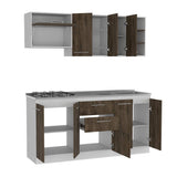 Cocina Osaka Bellota y Blanco 180 cm - Cocinas | Bylmo