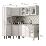 Cocina Integral Gourmet Blanco 188 cm Esquinera con Mesón - Cocinas | Bylmo