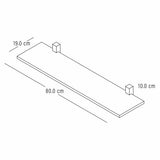 Repisa x2 Dado Pino y Blanco 80 cm Rectangular - Repisas y Percheros | Bylmo