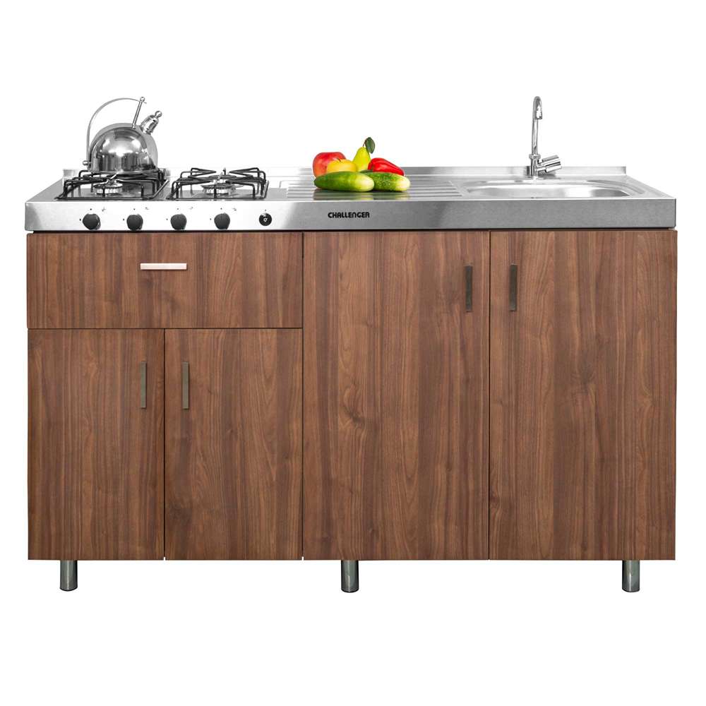 Combo Mueble Superior + Campana +Mueble Inferior + Mesón Dark 150 cm Versátil - Combo | Bylmo