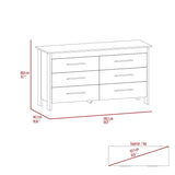 Cómoda HMS Ceniza 149.5x80.6cm De Tres Hileras con Tres Cajones - Cajoneras y Comodas | Bylmo