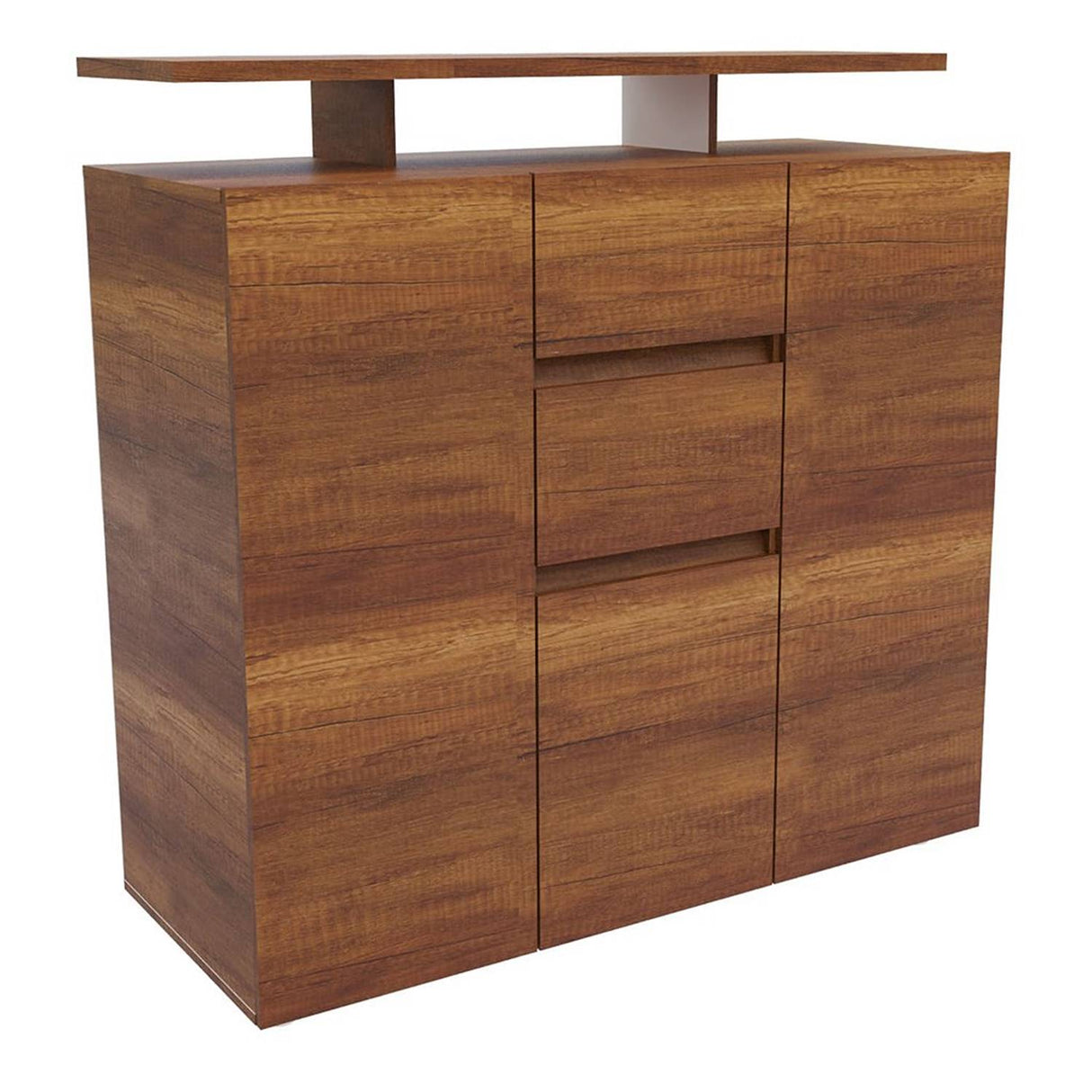 Cómoda Saur Caramelo 120 cm con Tres Puertas y Dos Cajones - Cajoneras | Bylmo