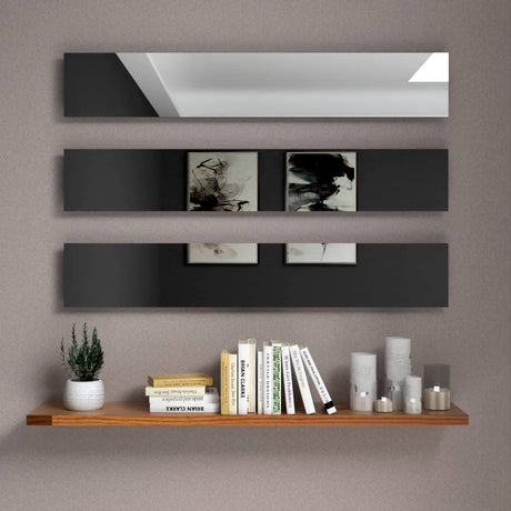 Set x 3 Espejos Atenas Plateado 120x20cm Rectangular sin Marco - Espejos Decorativos | Bylmo