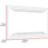 Espejo de Baño Baru Plateado 100x70cm Rectangular y con Iluminiación Led - Espejos de Baño | Bylmo