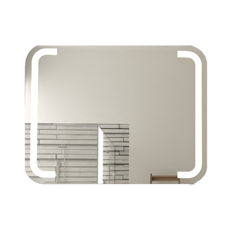 Espejo de Baño Led Touch Brown Plateado 90x70cm Rectangular con Sandblasting - Espejos de Baño | Bylmo
