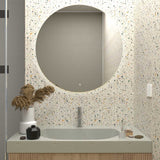 Espejo de Baño Capri Plateado 75x75cm Redondo y con Iluminiación Led - Espejos Decorativos | Bylmo
