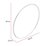 Espejo de Baño Dakota Plateado 60x60cm Redondo y con Iluminiación Led - Espejos Decorativos | Bylmo